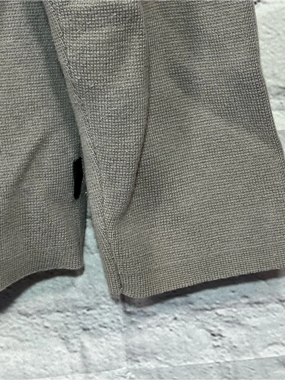 Vintage Banana Republic 1/4 Zip Knit Pullover Mens Medium Gray Elbow Patch